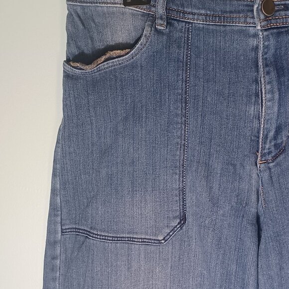 SOHO Jeans Womens 10 Culotte Wide Leg Relaxed Baggy Stretch High Waist Comfort - Picture 3 of 14